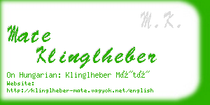 mate klinglheber business card